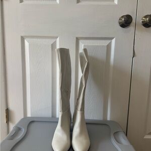 Target White wide-calf Stretch Boots